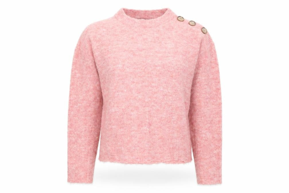 Front view of Marks & Spencer women’s pink jumper, size M