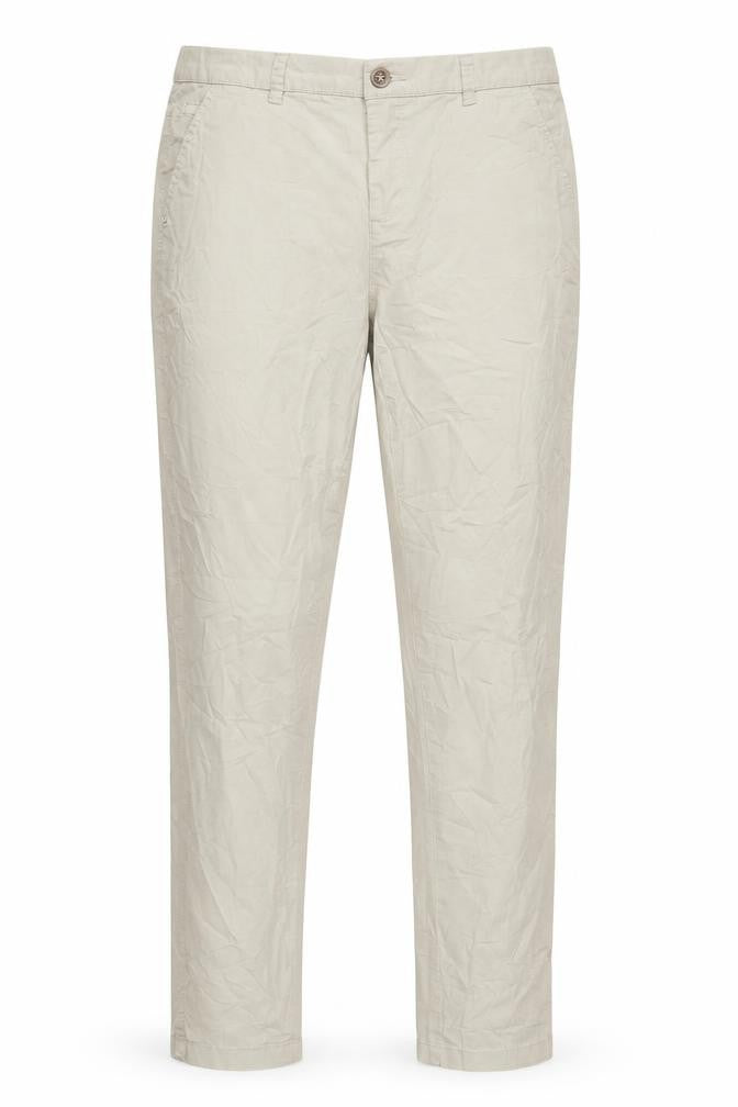 Front view of Clockhouse women’s beige trousers, size UK 10, 28-inch leg