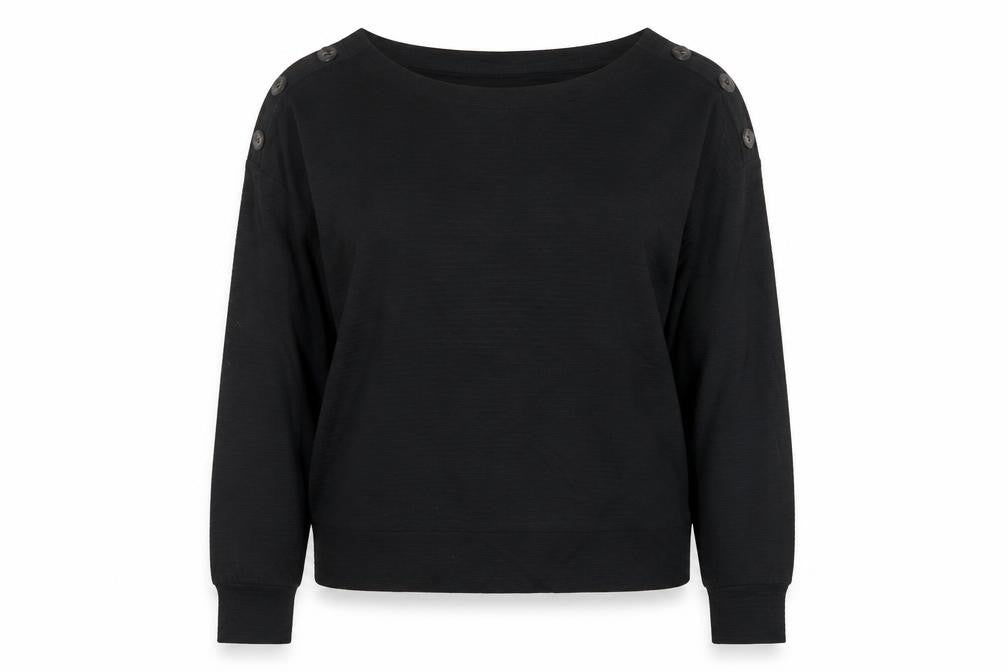 Front view of H&M women’s black jumper, size M