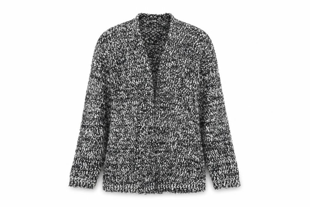 Front view of Atmosphere women’s black cardigan jumper, size S
