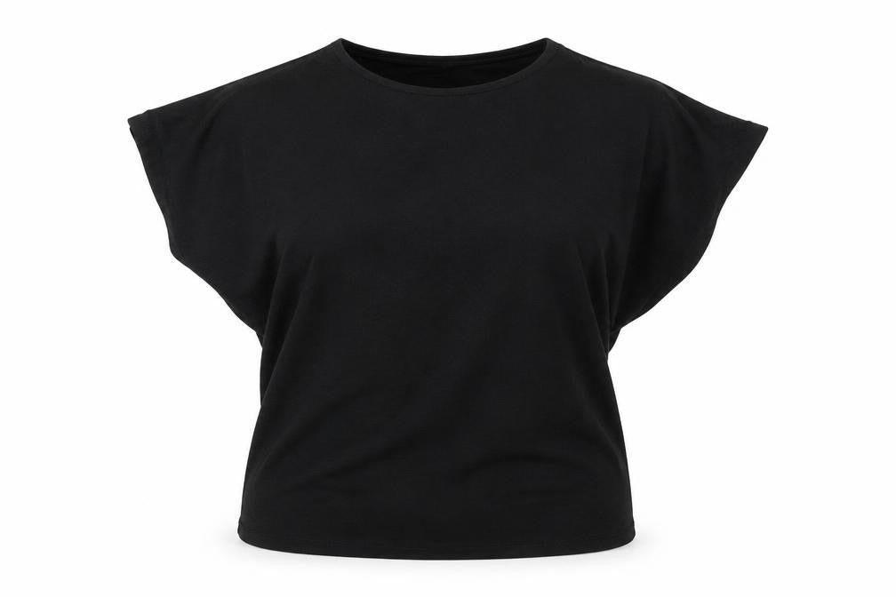 Front view of New Look women’s black basic blouse, size M