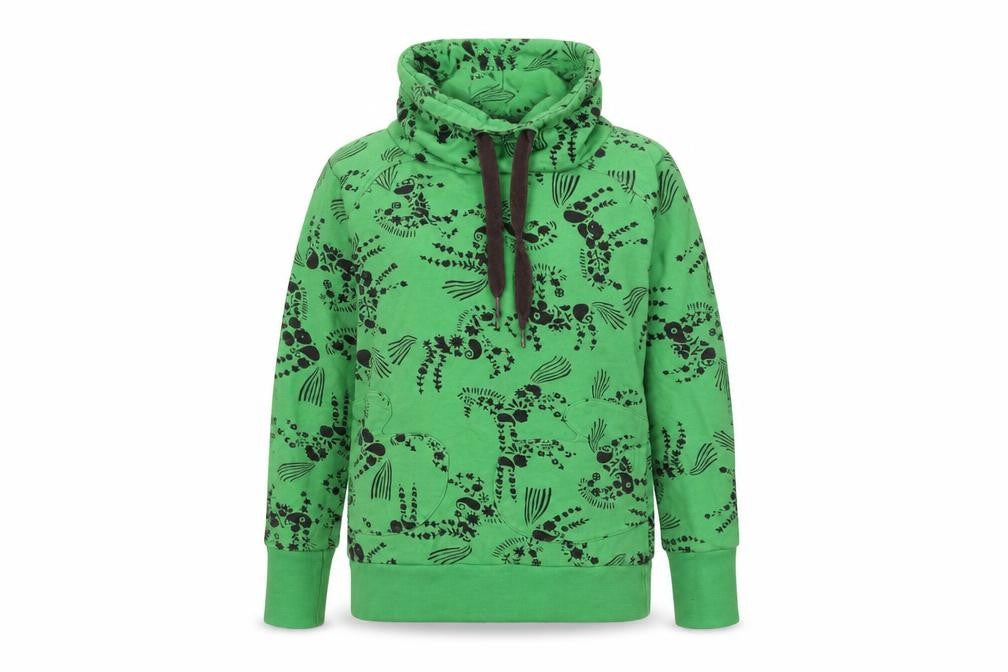 Front view of Numph boys’ green jumper, size M