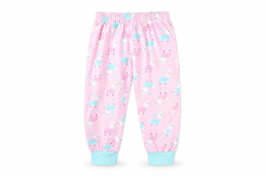 Front view of just you girls’ pink sweatpants, size 3-4, years
