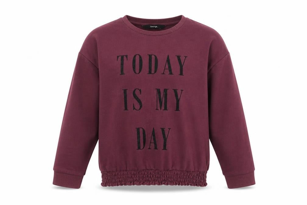 Front view of George girls’ purple jumper, size 9-10, years