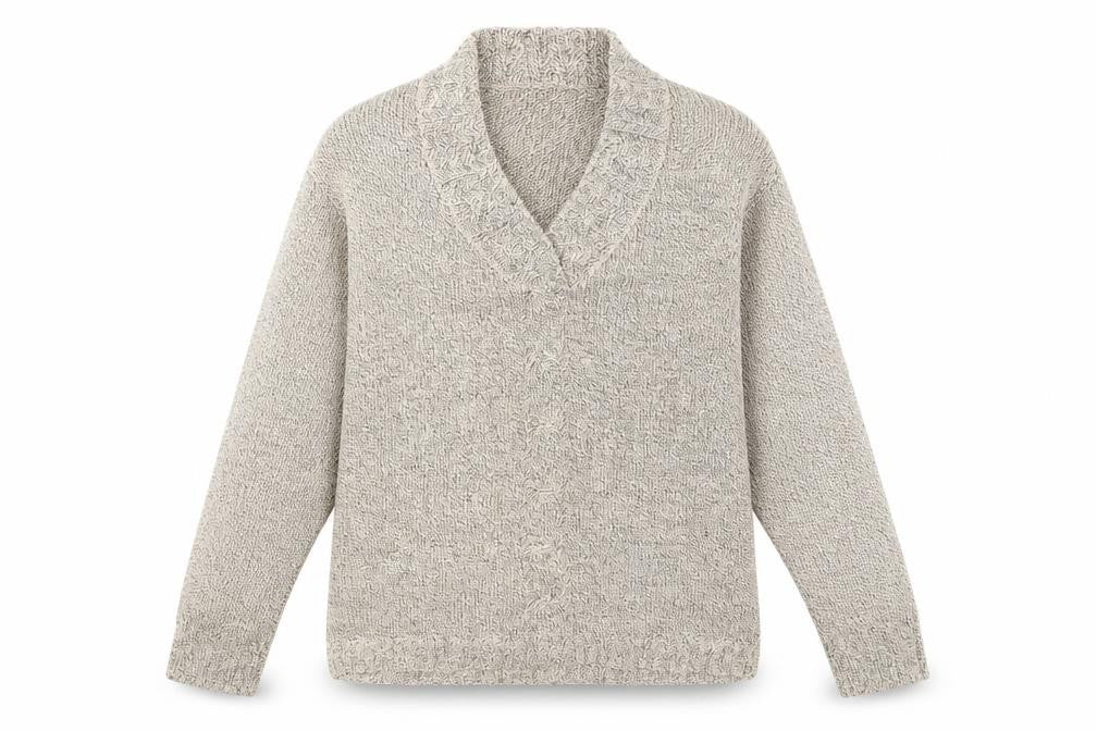 Front view of Bonmarché women’s beige jumper, size M