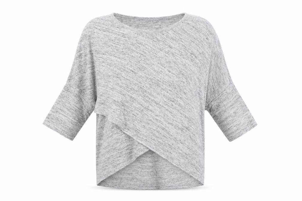 Front view of IZABEL women’s grey jumper, size UK 10