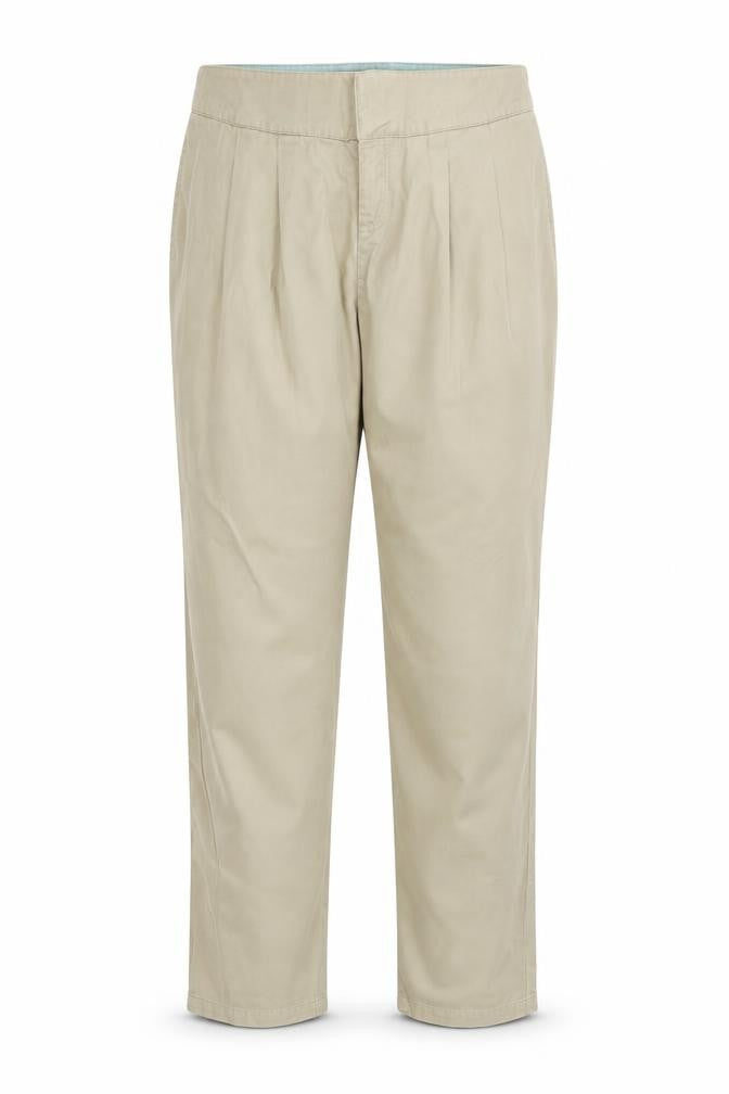 Front view of Preworn women’s black trousers, size UK 14, 31-inch leg