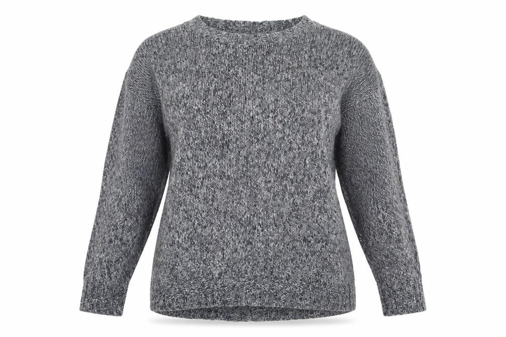 Front view of Primark women’s grey jumper, size UK 14