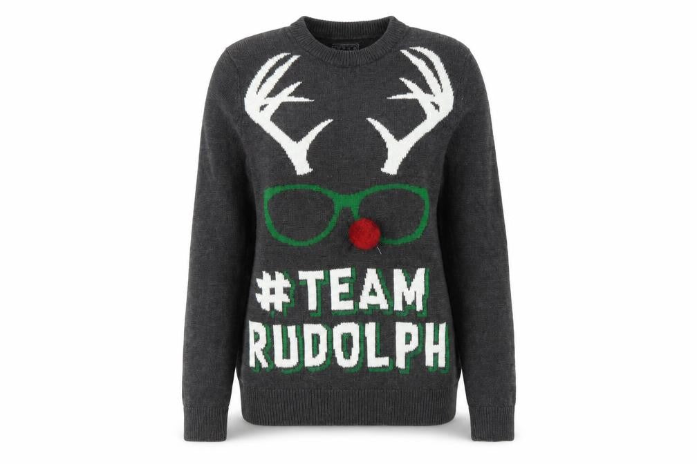Front view of Seasons women’s multicoloured jumper, size S, - rudolph