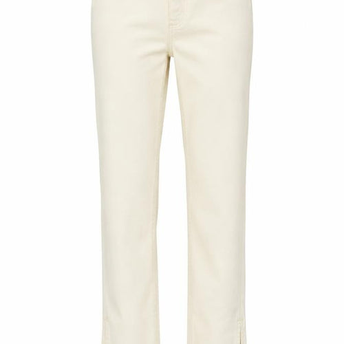 Denim & Co. Womens Ivory  Denim Straight Jeans Size 6 L31 in