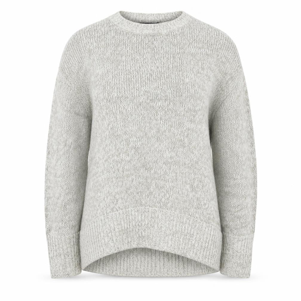 Front view of New Look women’s grey knit jumper, size S