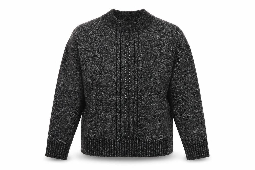 Front view of Bonmarché women’s black knit jumper, size S