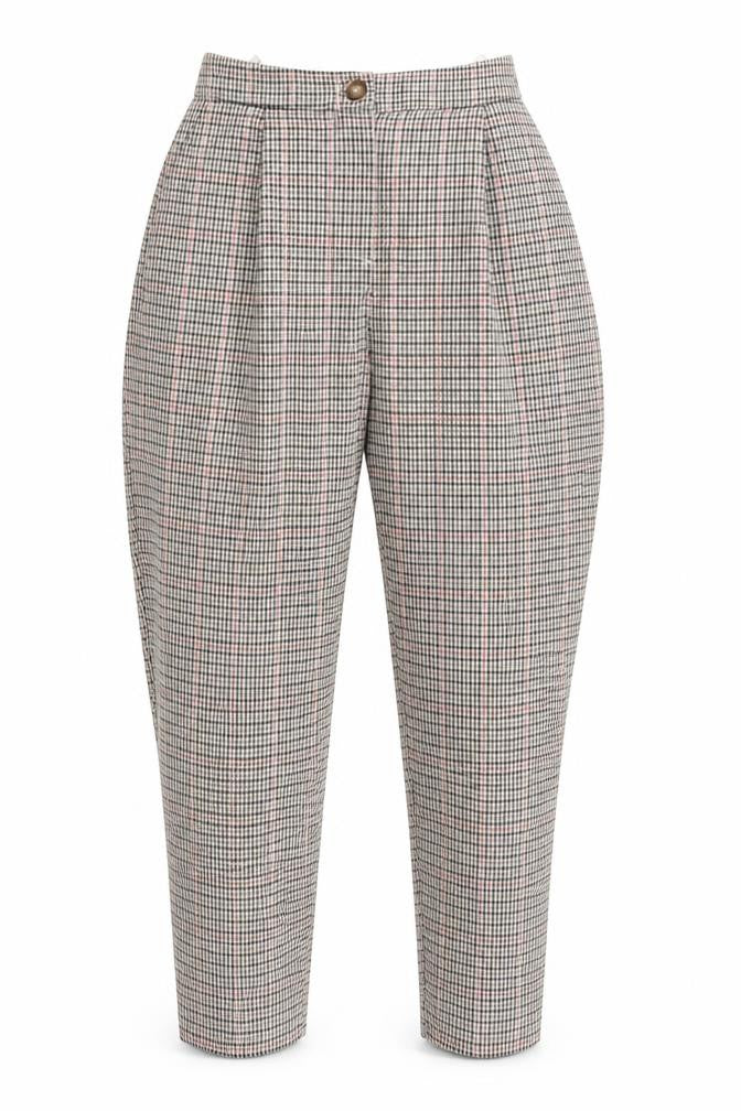 New Look Womens Black Houndstooth  Trousers  Size 10 L23.5 in