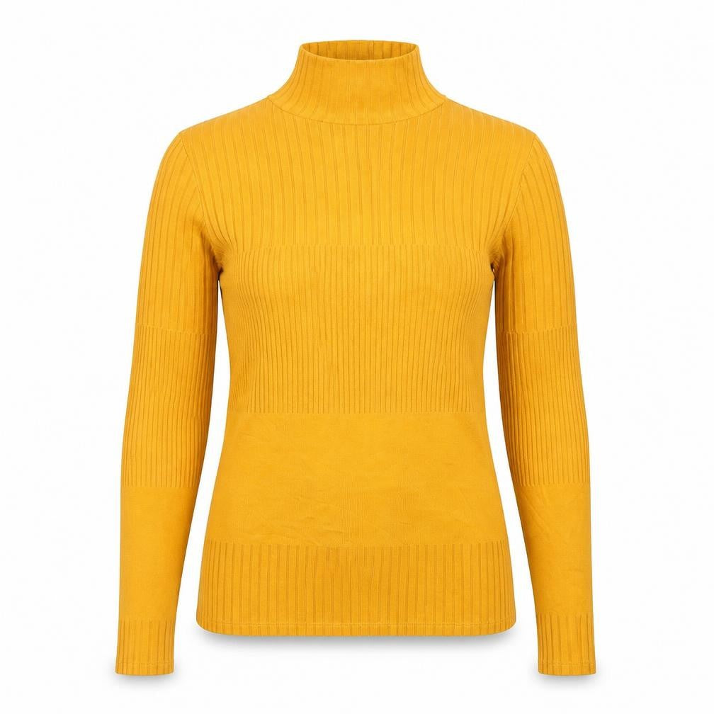 Front view of F&F women’s yellow basic t-shirt, size UK 10