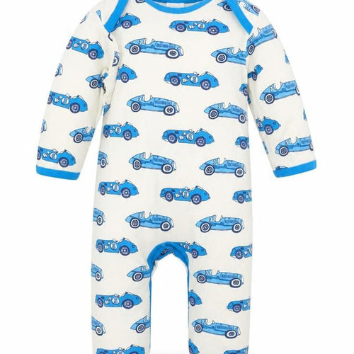 Mini Club Boys Blue Geometric  Babydoll One Piece Size 0-3 Months