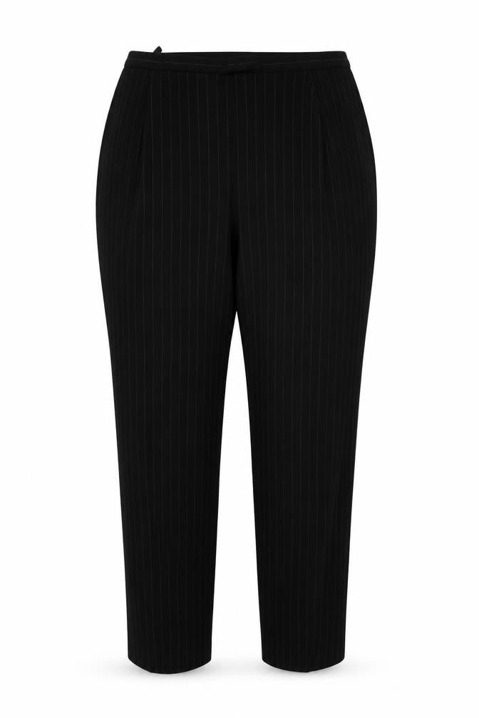 Etam Womens Black Striped  Trousers  Size 18 L21 in