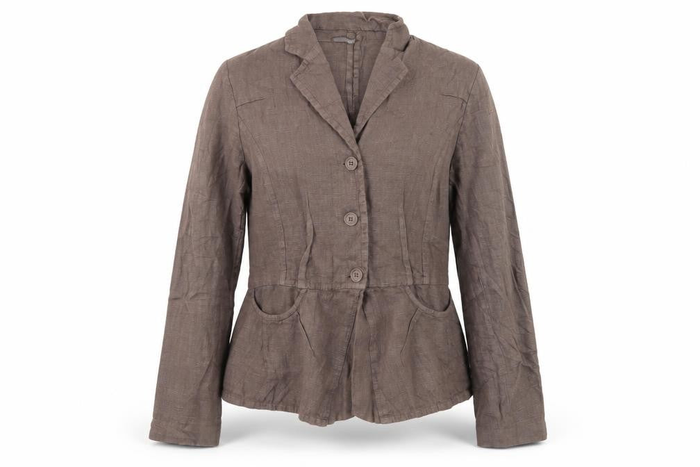 Front view of Preworn women’s brown jacket blazer, size L