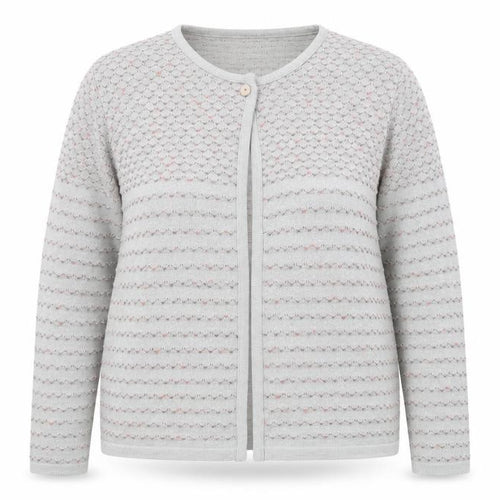 I odena Womens Grey Striped  Cardigan Jumper Size 18