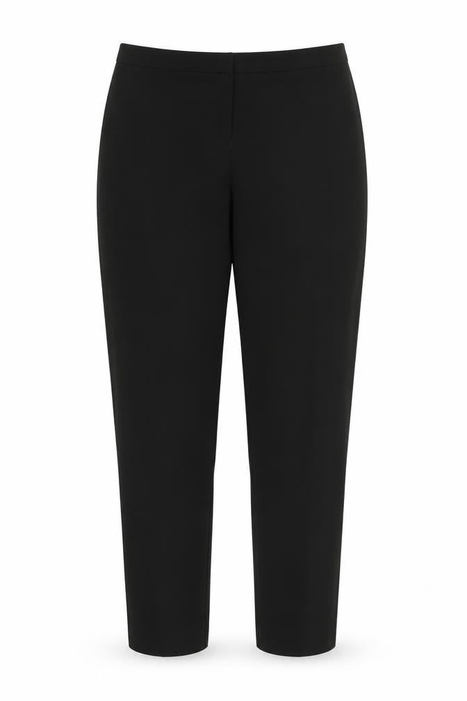 Front view of Next women’s black trousers, size UK 10, 27-inch leg