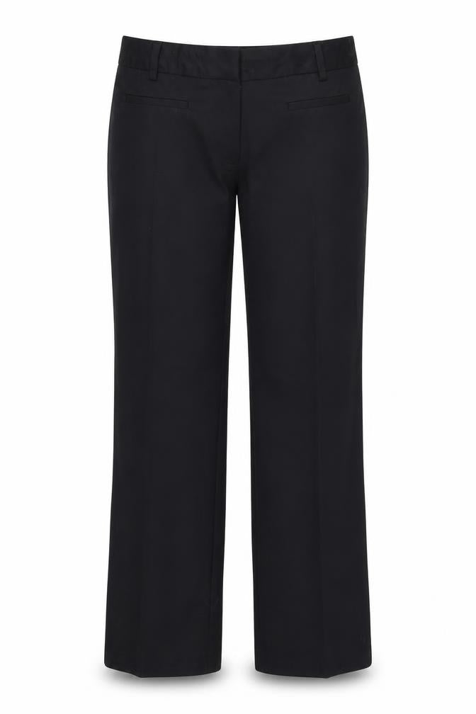 Front view of Epilogue women’s black trousers, size UK 12, 30-inch leg