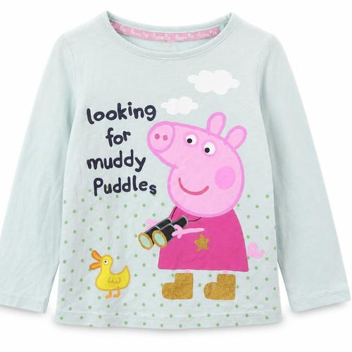 M&S Girls Blue Animal Print  Top Pyjama Top Size 2 Years