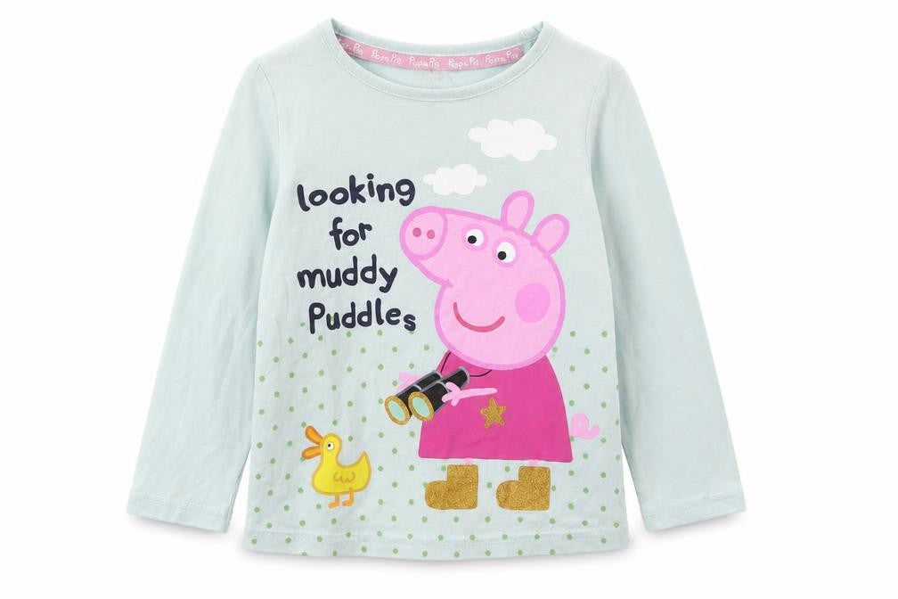 M&S Girls Blue Animal Print  Top Pyjama Top Size 2 Years