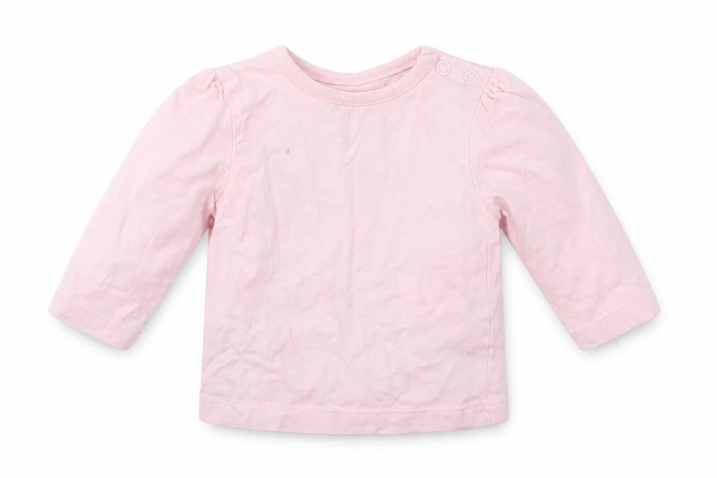 Front view of Disney girls’ orange basic t-shirt, size 0-3, months