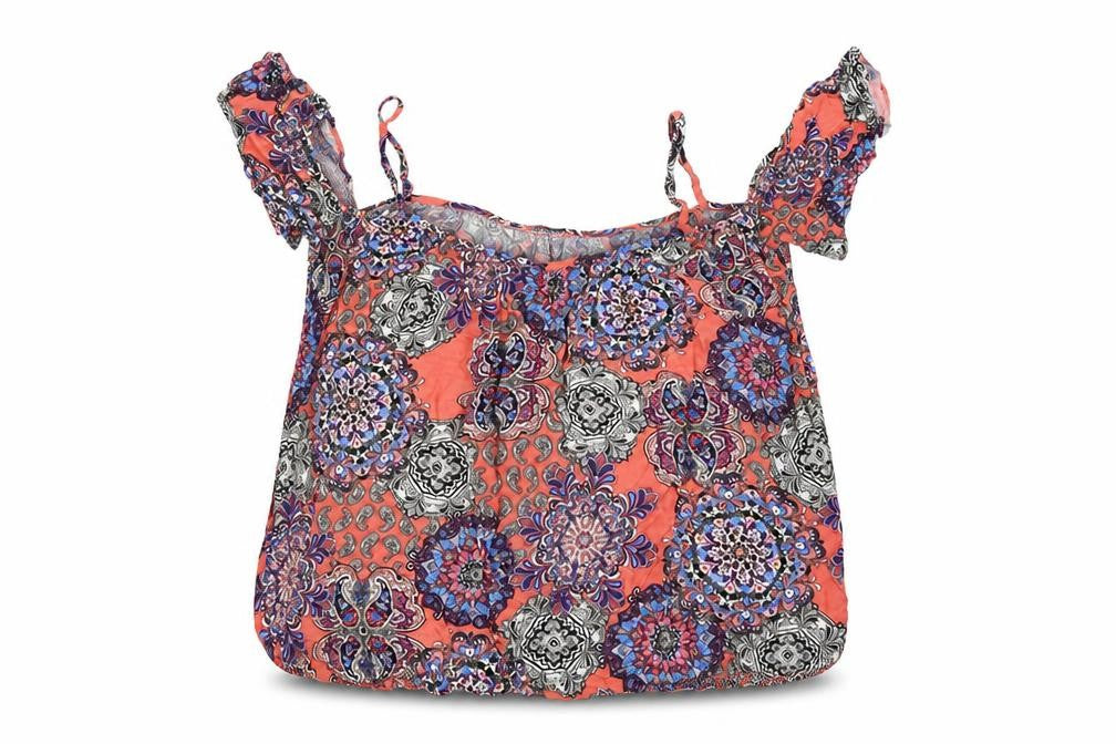 Front view of Atmosphere women’s multicoloured basic tank, size UK 8