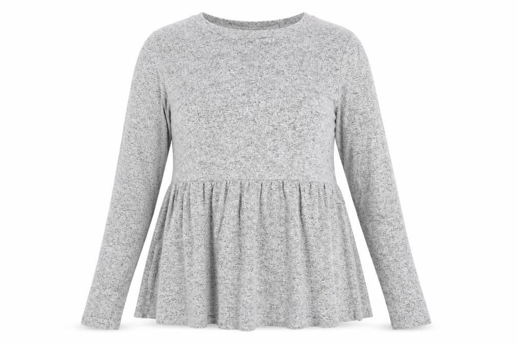 F&F Womens Grey  Knit Pullover Jumper Size 12