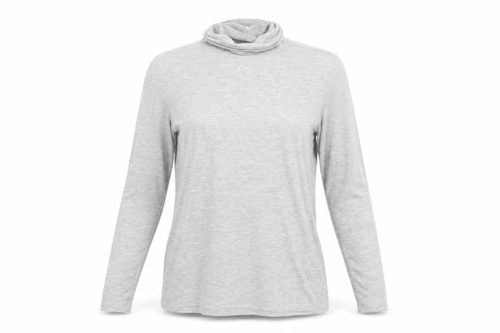 Front view of Next women’s grey basic t-shirt, size UK 8