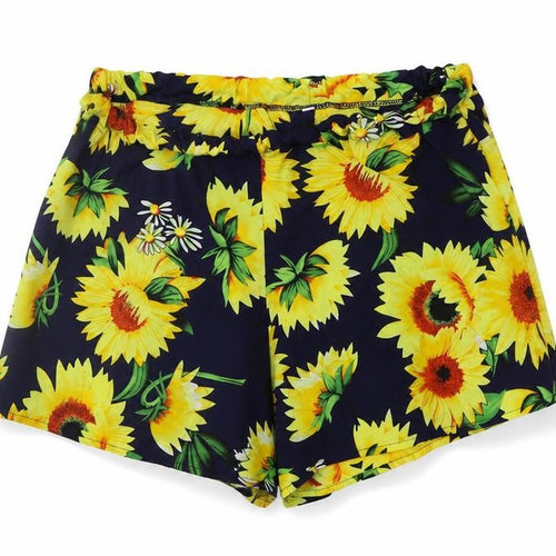 Preworn Womens Blue Floral  Sweat Shorts Size L