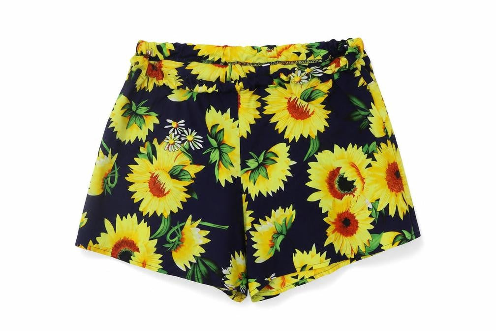 Preworn Womens Blue Floral  Sweat Shorts Size L