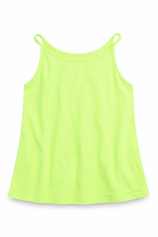Front view of F&F girls’ green basic tank, size 8-9, years