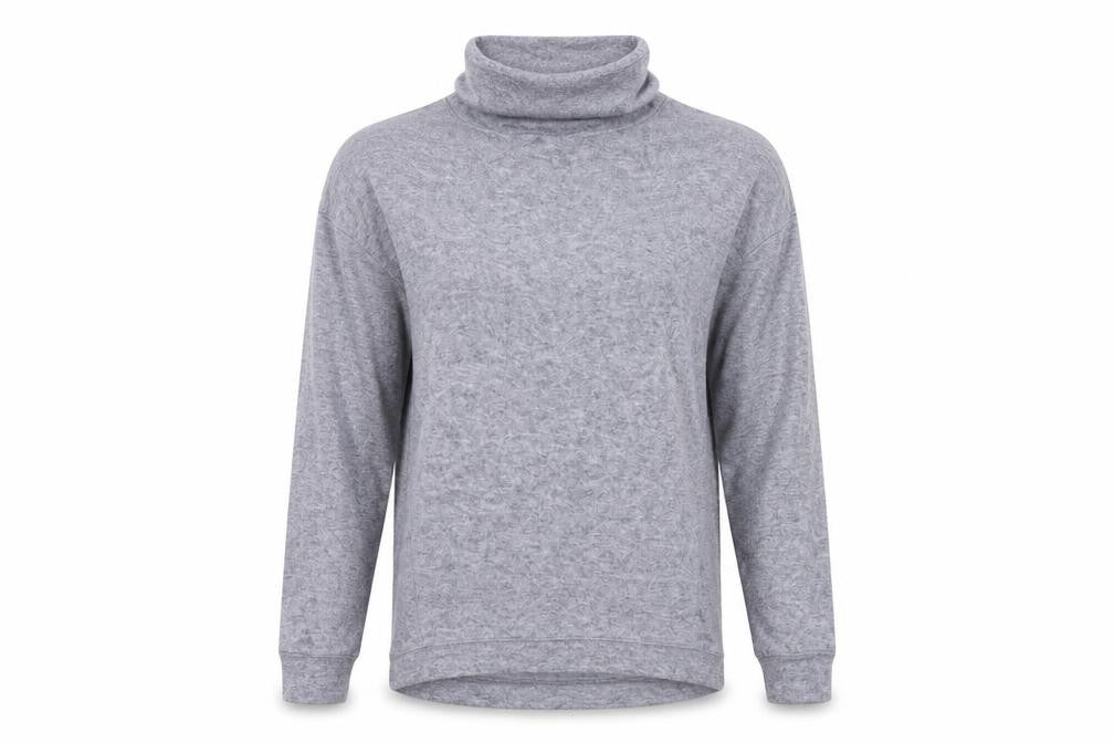Front view of F&F women’s grey jumper, size UK 8