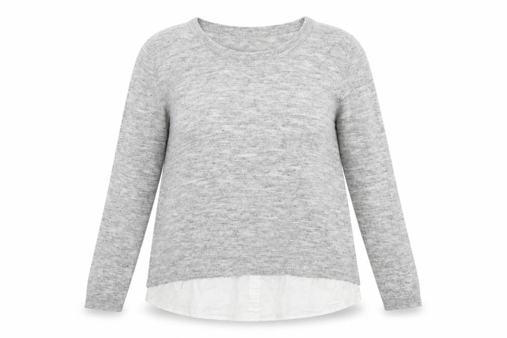 Front view of ESMARA women’s grey jumper, size L