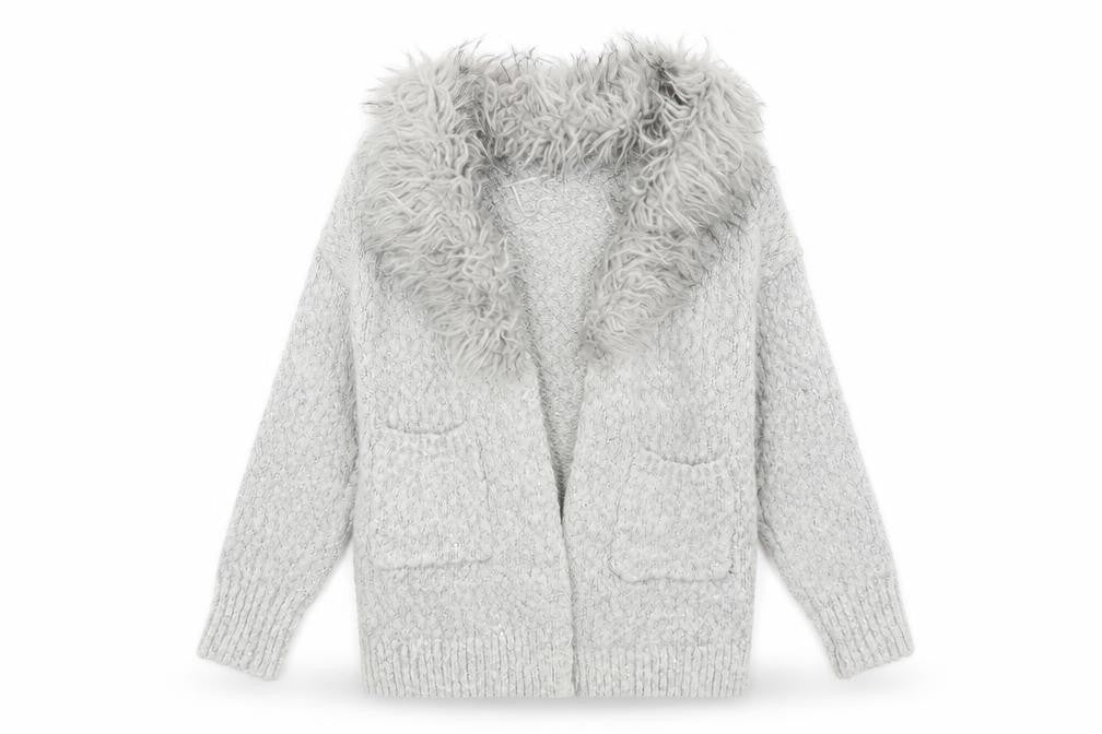 Front view of George women’s grey wrap jumper, size UK 8
