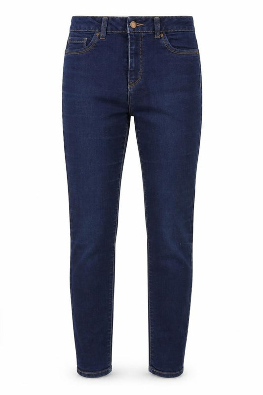 Front view of D Jeans women’s blue skinny jeans, size UK 6, 28-inch leg