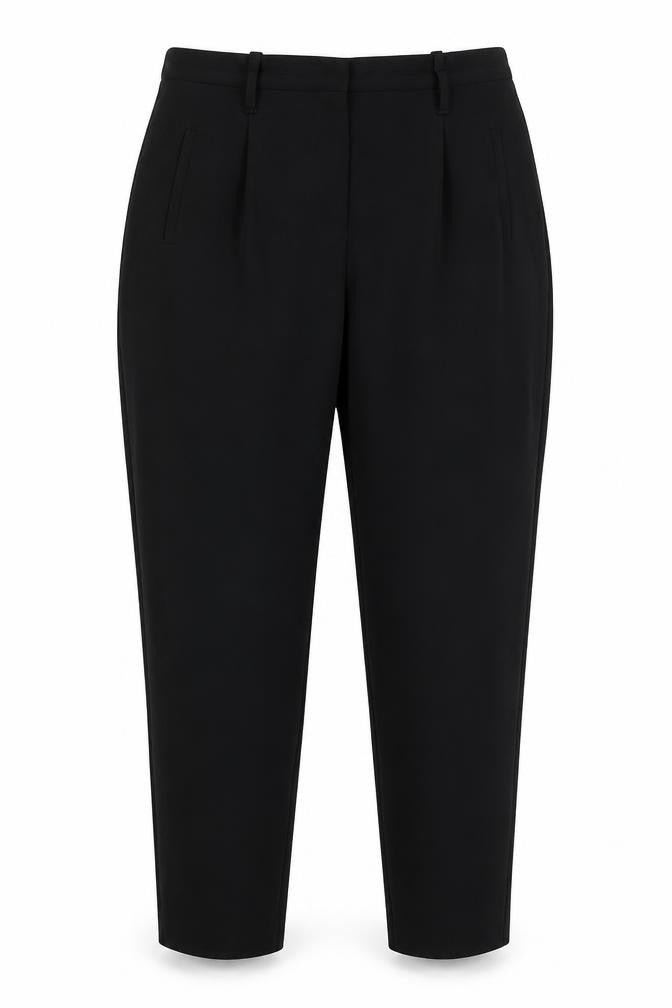 Front view of Atmosphere women’s black trousers, size UK 14, 28-inch leg
