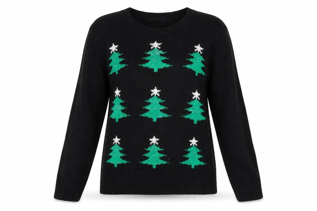 Front view of Avenue women’s black jumper, size M
