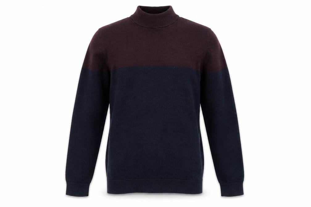 Front view of Next men’s multicoloured striped jumper, size M