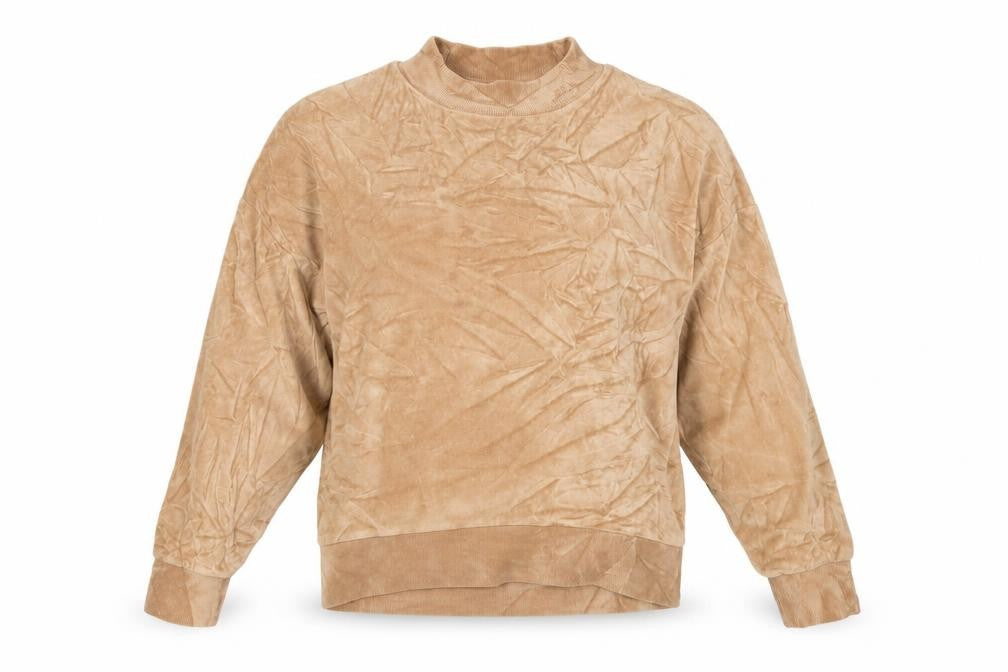 Front view of Topshop women’s orange jumper, size UK 6