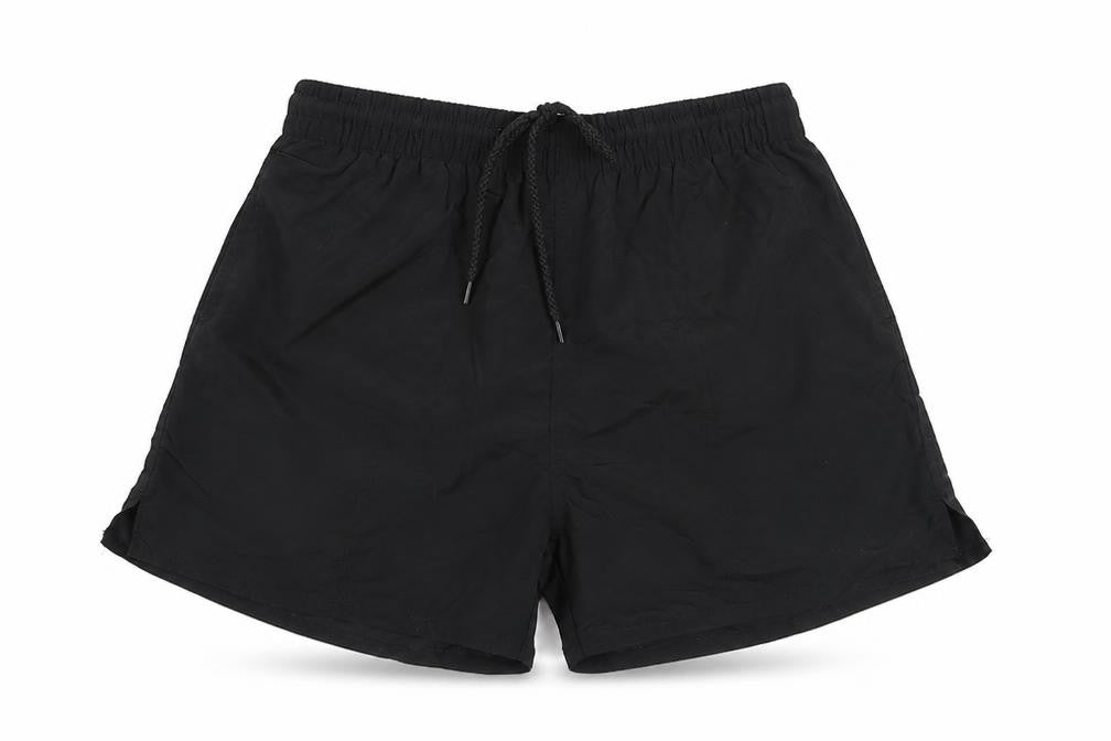 Front view of Sheldon boys’ black sweat shorts, size 6-7, years