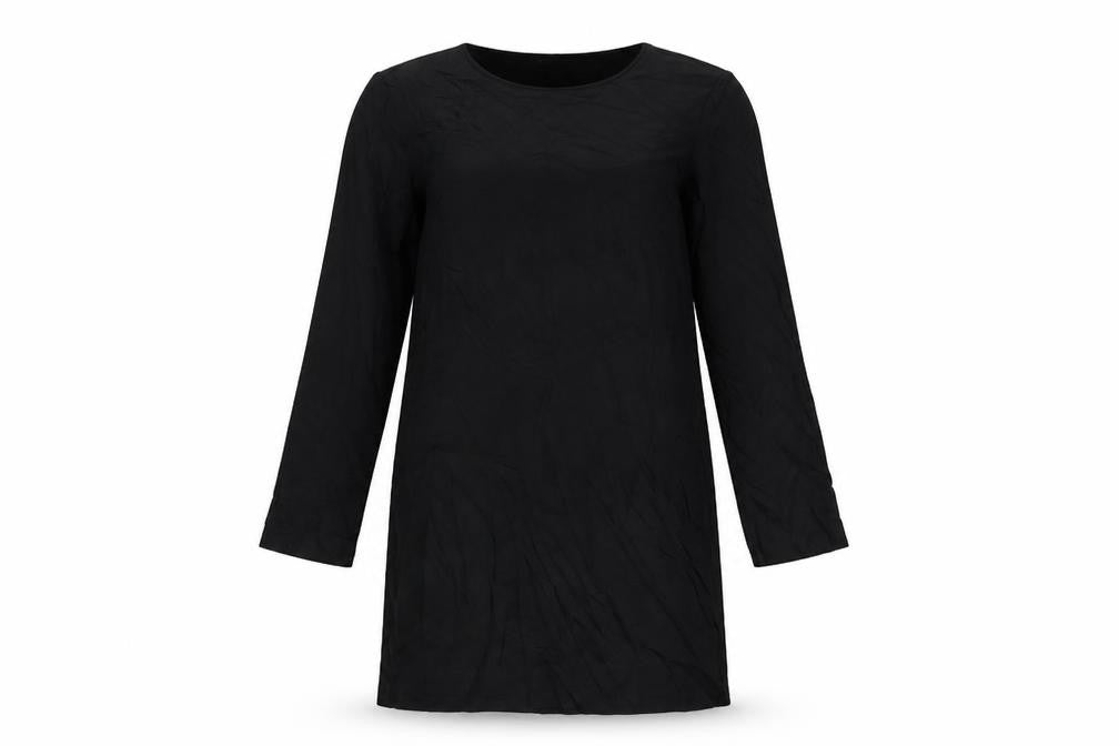 Front view of H&M women’s black shift, size M