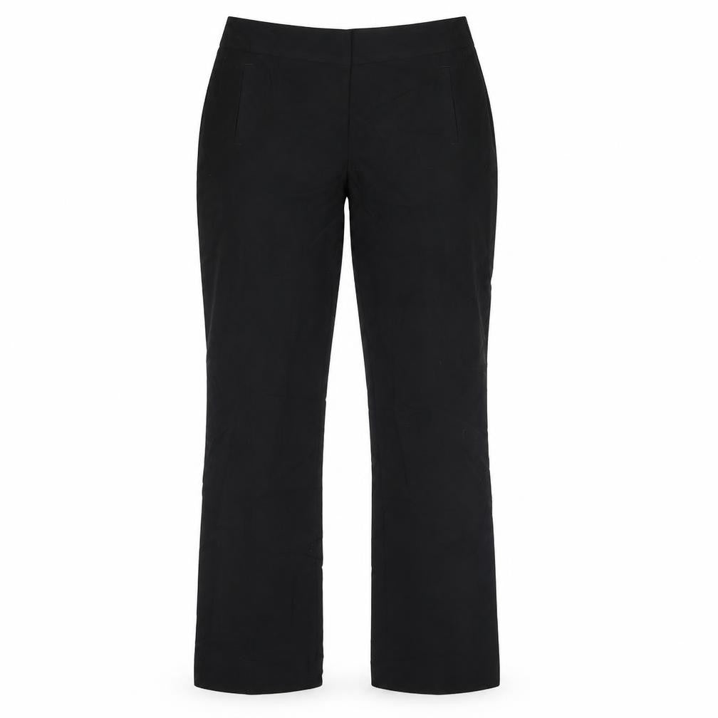 Front view of Marks & Spencer women’s black trousers, size UK 10, 29-inch leg