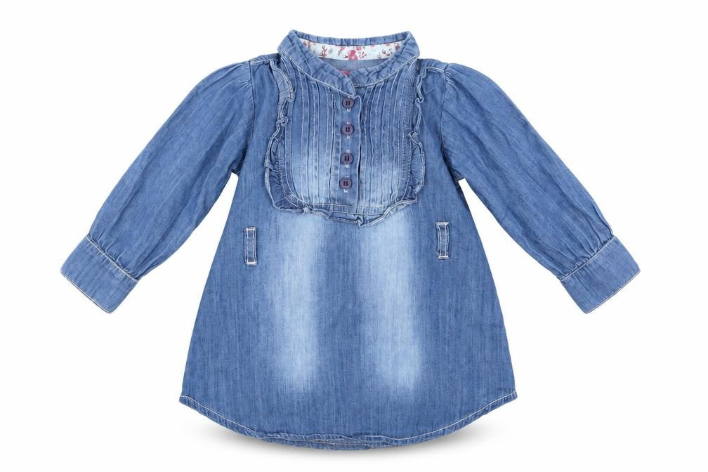 Minoti Baby Blue   Shirt Dress  Size 9-12 Months