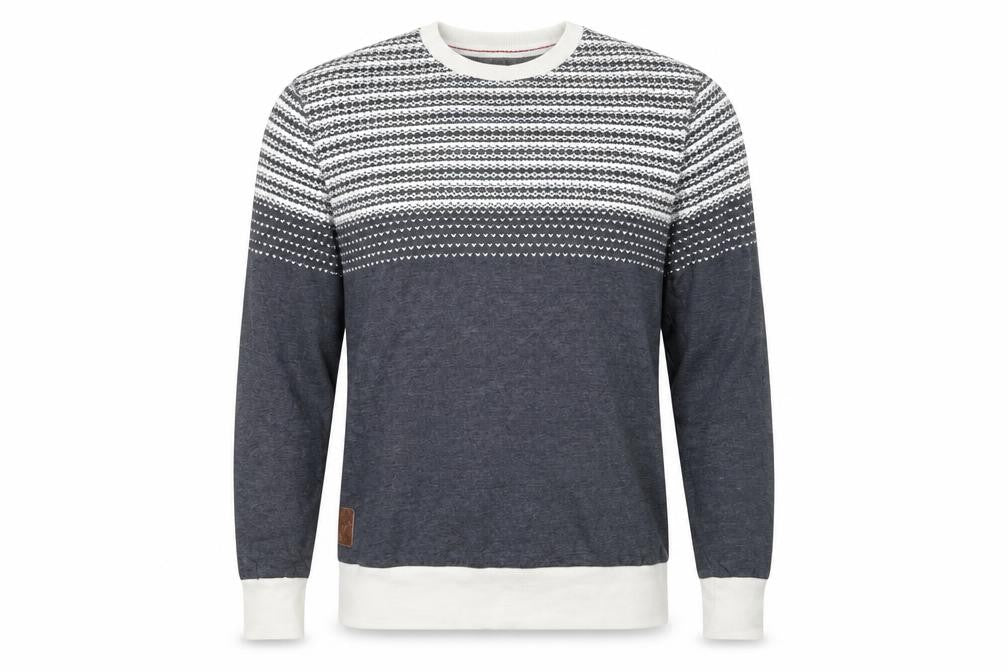 Front view of Preworn men’s multicoloured jumper, size M, - festive