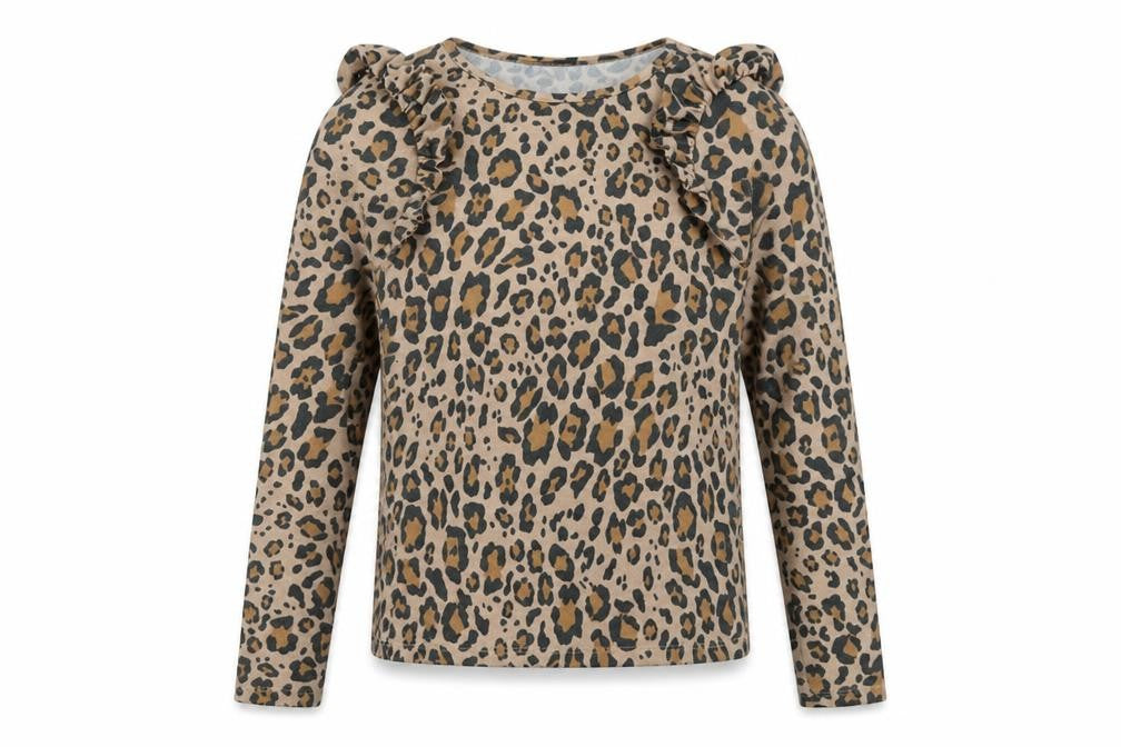 Front view of New Look women’s multicoloured animal print jumper, size UK 12