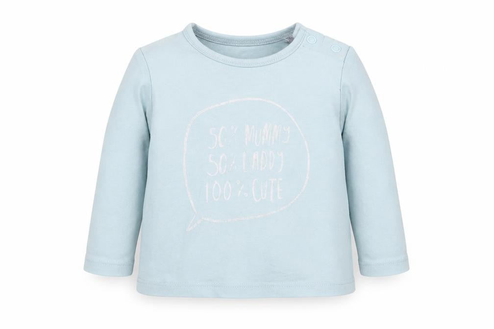 Front view of George Baby Blue Basic T-Shirt, size 9-12, Months