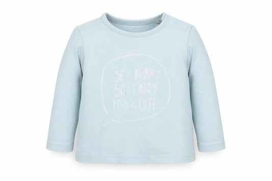 Front view of George Baby Blue Basic T-Shirt, size 9-12, Months