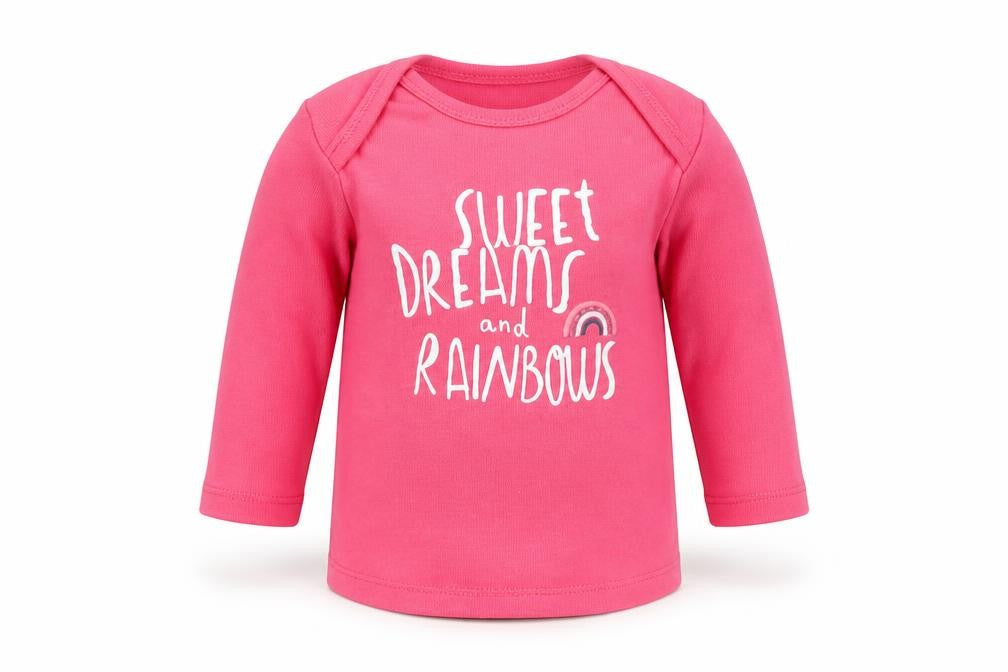 Front view of F&F Baby Pink Basic T-Shirt, size 6-9, Months